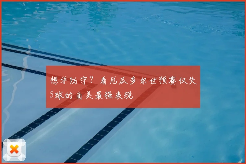 想学防守?看厄瓜多尔世预赛仅失5球的南美最强表现